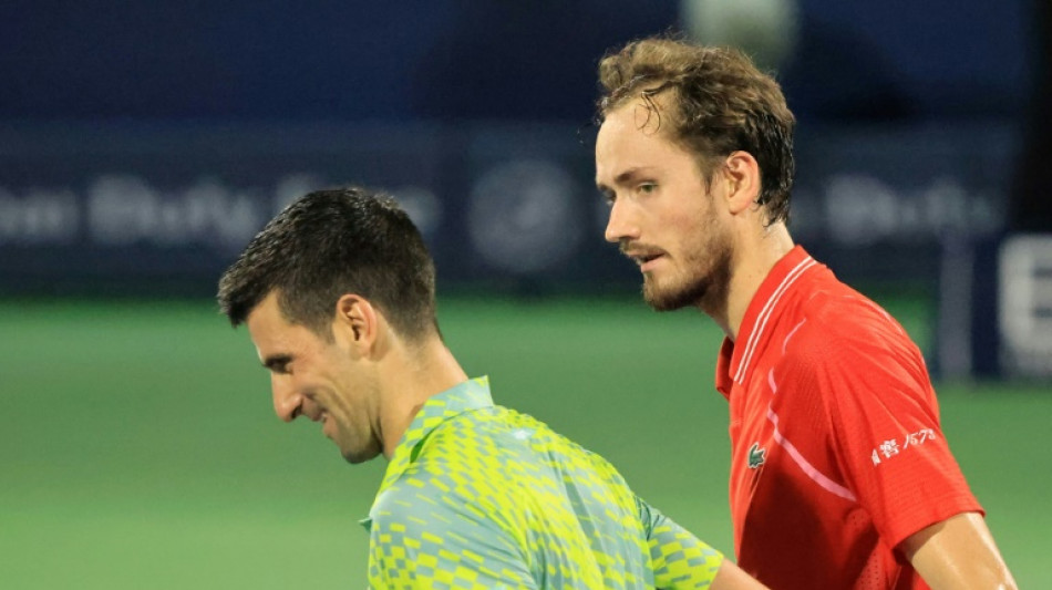 Medvedev ends Djokovic win streak to set up Dubai final with Rublev