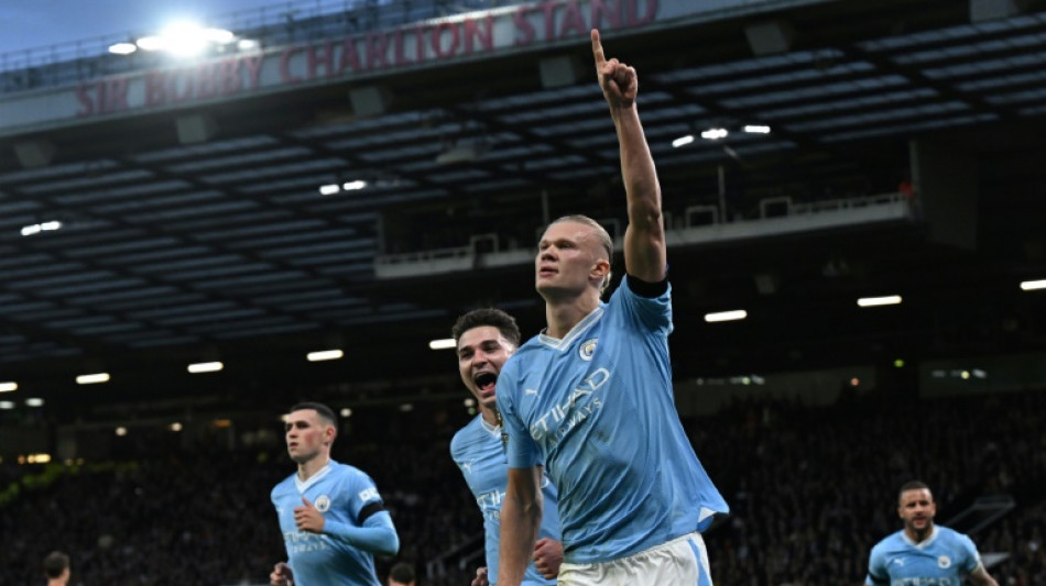 Haaland scores twice as Man City cruise past Man Utd