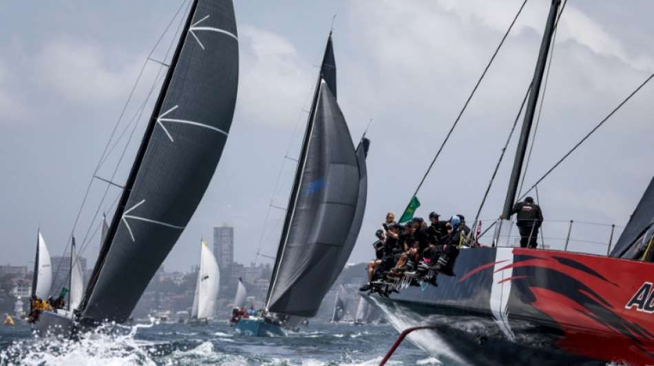 Sydney-Hobart race fleet sets sail, storms forecast