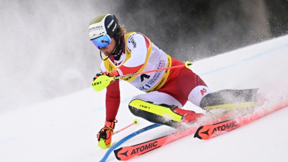 Feller tops first run of world slalom as Ginnis, Braathen lurk