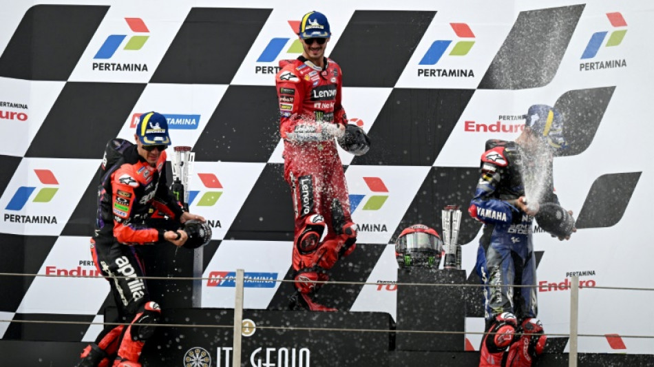 Bagnaia wins Indonesia MotoGP to reclaim title lead, Martin crashes