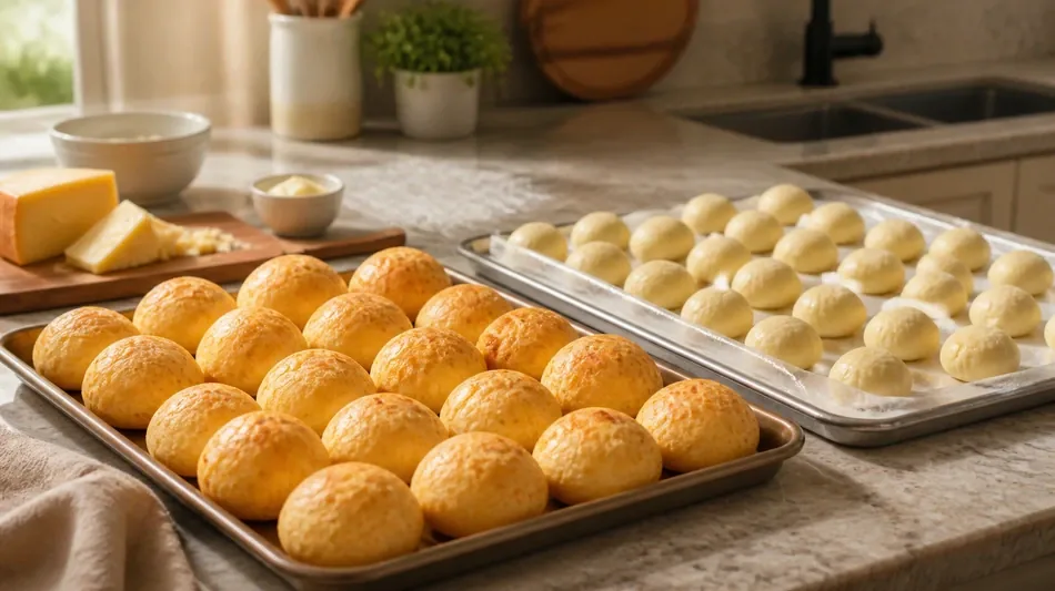 Receita de p&atilde;o de queijo pode ser congelada antes de assar