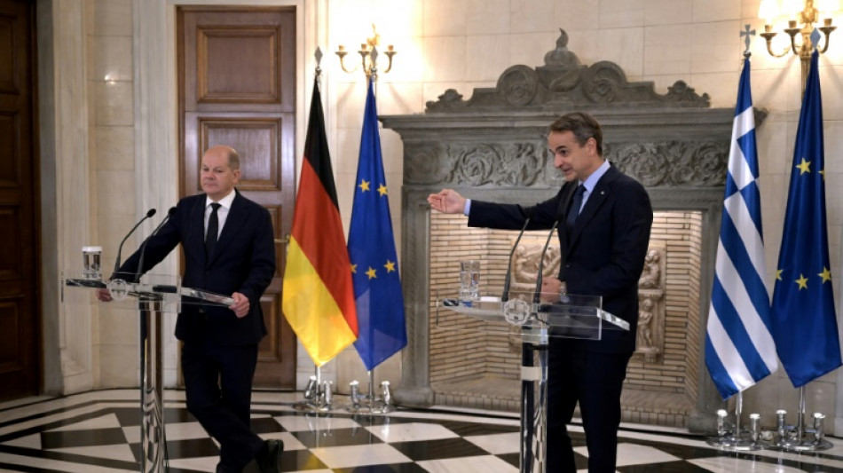 Scholz empf&auml;ngt griechischen Ministerpr&auml;sidenten Mitsotakis im Bundeskanzleramt
