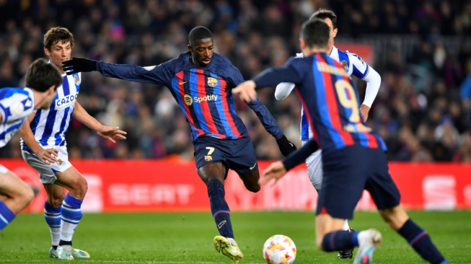 Electric Dembele fires Barca past Real Sociedad to Copa semis