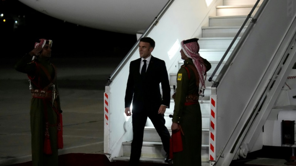 Frankreichs Pr&auml;sident Macron auf Nahost-Reise zu Besuch in Jordanien eingetroffen